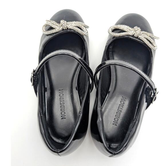 Nordstrom Kids Lainee Mary Jane Flat Adjustable Strap Black Size US13M EU31 - Picture 5 of 11